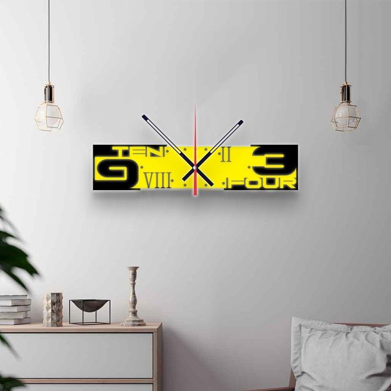 Rectangular Horizontal Wall Clock